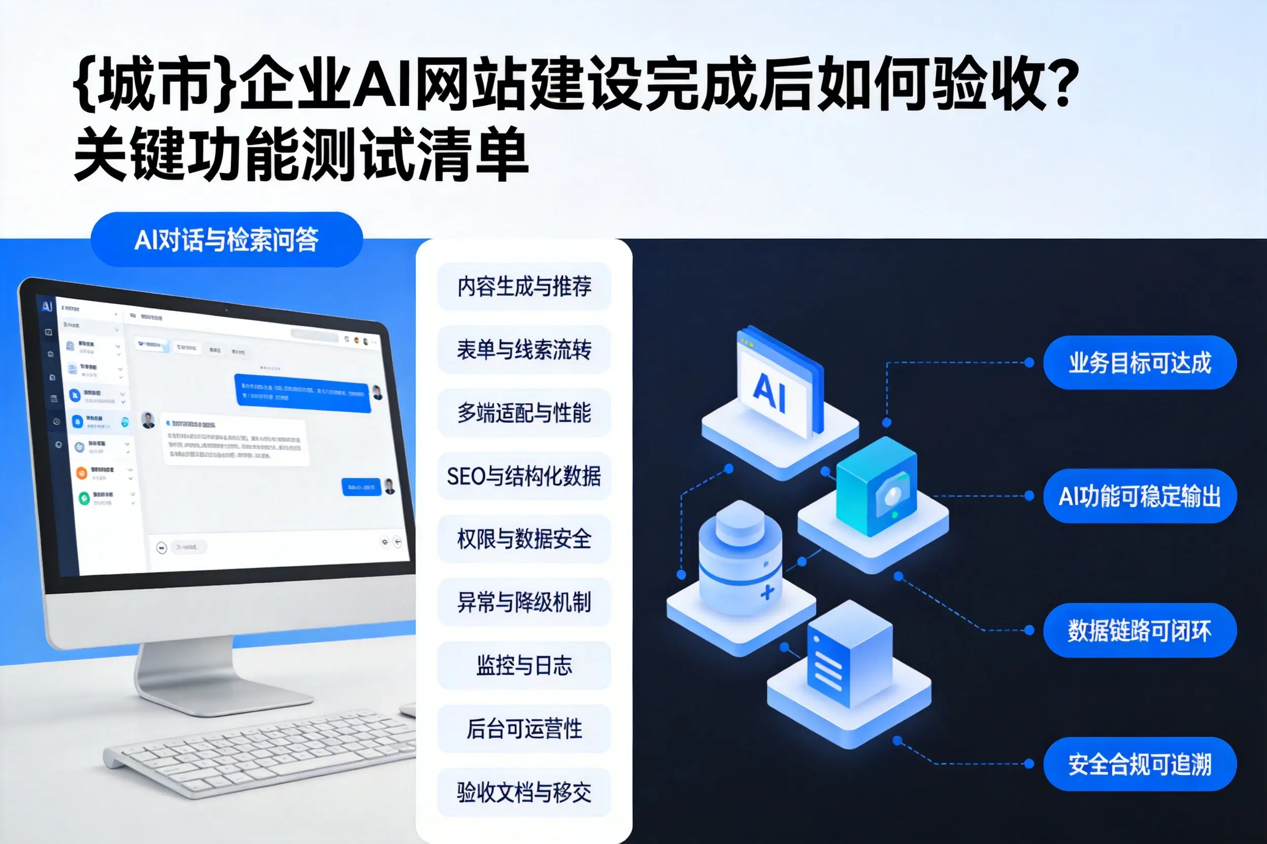 林芝企业AI网站建设完成后如何验收？关键功能测试清单