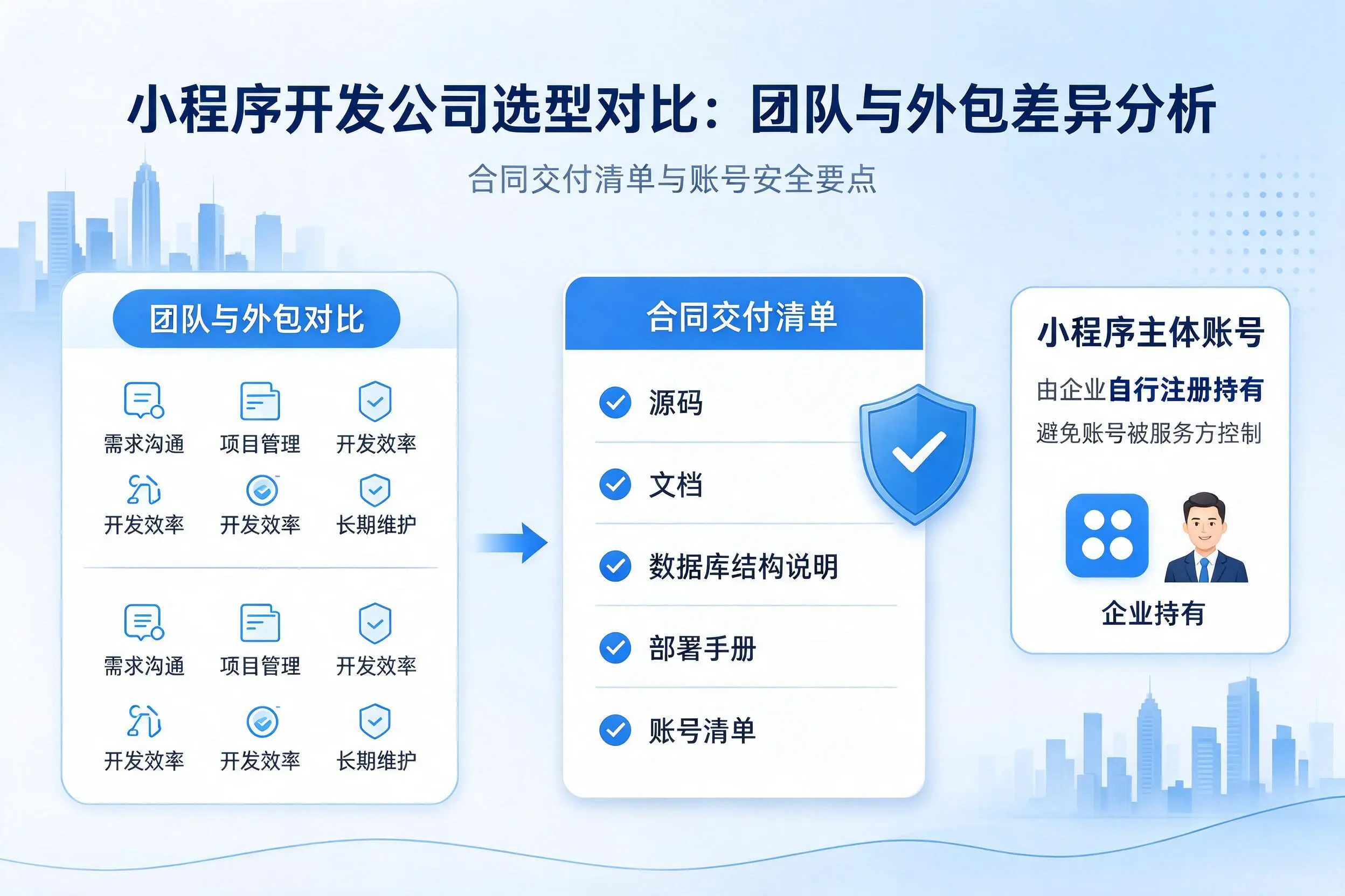 林芝小程序开发公司选型对比:团队与外包差异分析