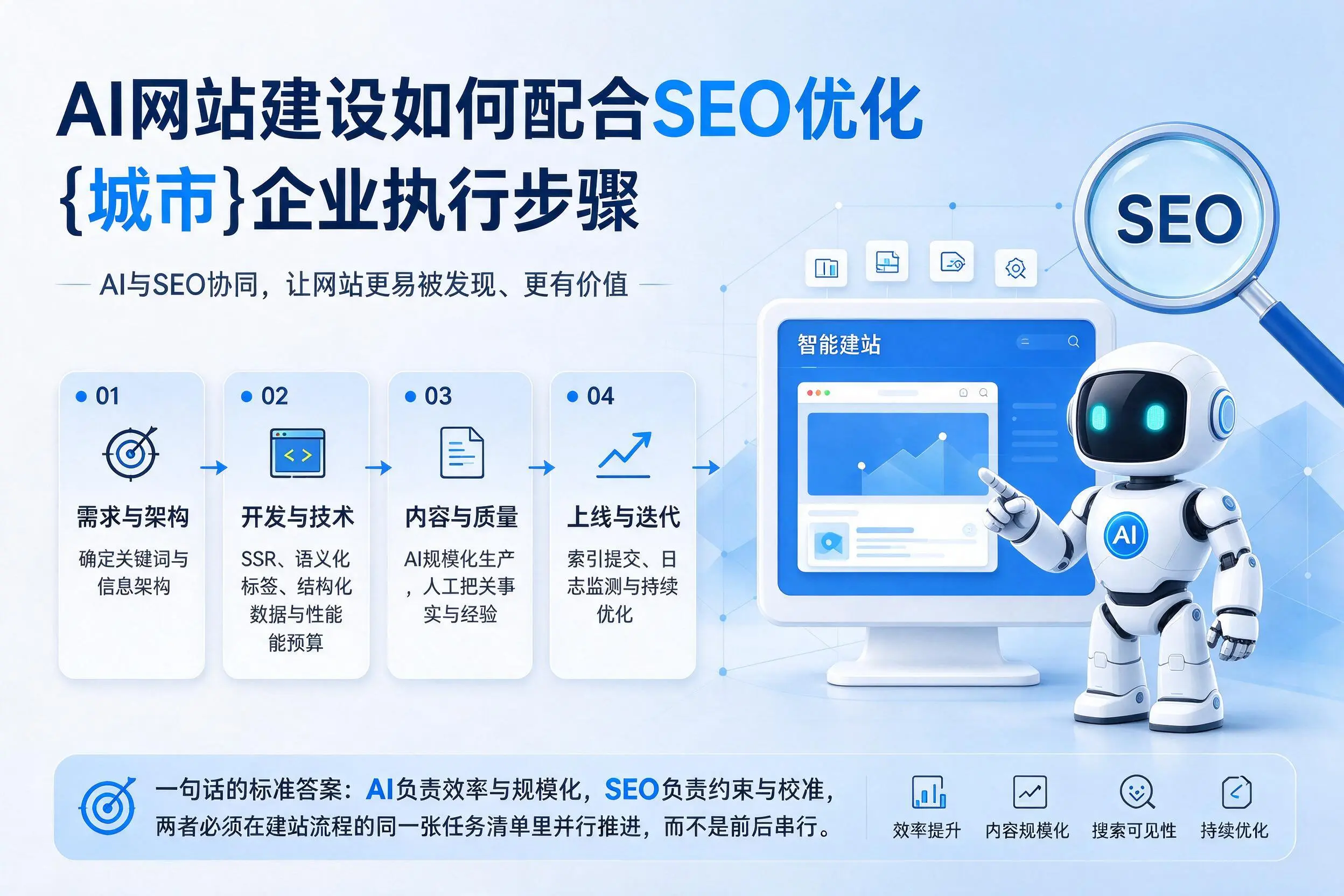 AI网站建设如何配合SEO优化，林芝企业执行步骤