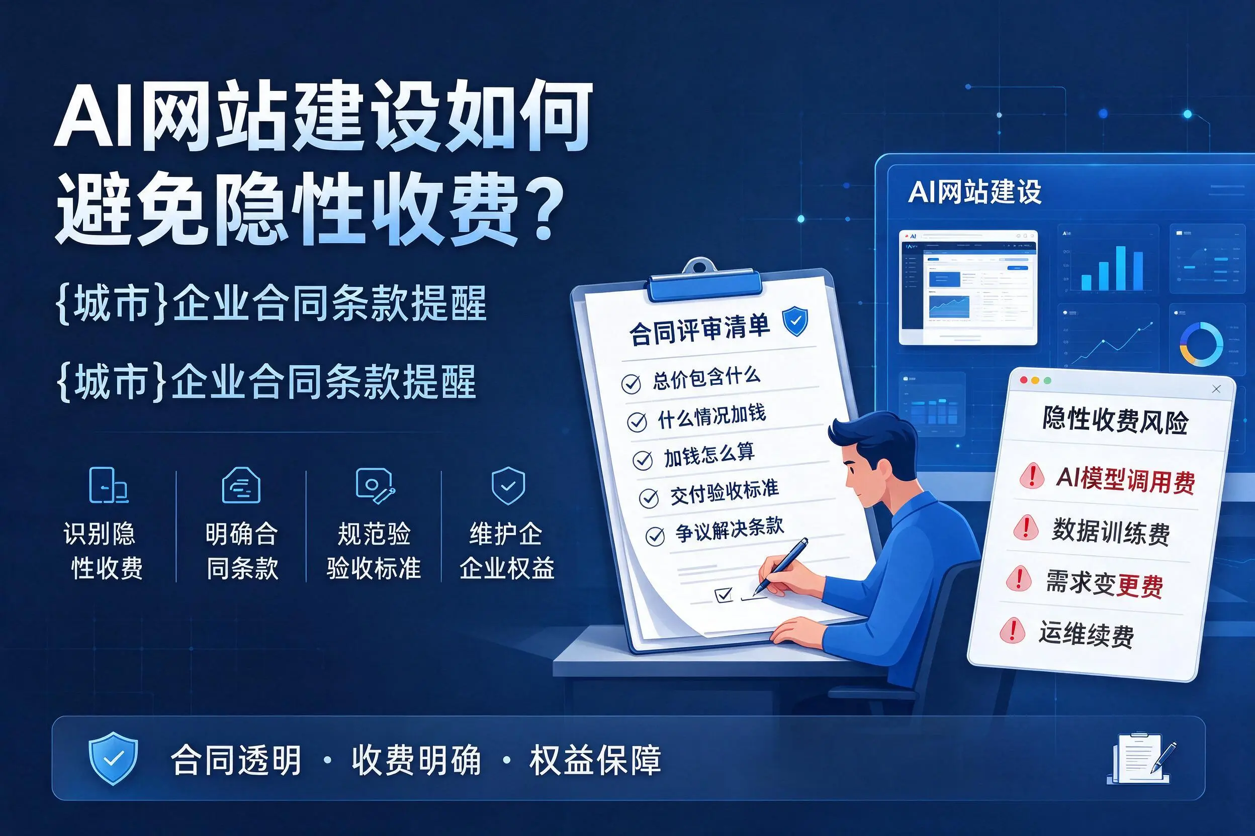AI网站建设如何避免隐性收费？林芝企业合同条款提醒