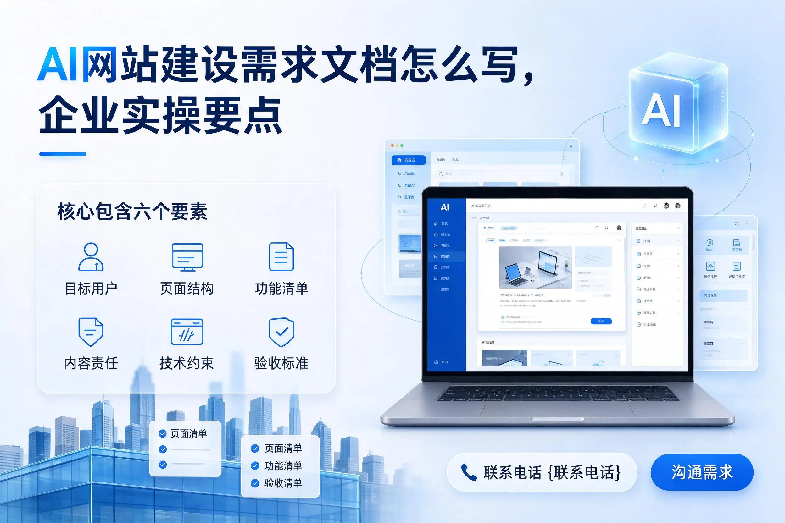AI网站建设需求文档怎么写，林芝企业实操要点