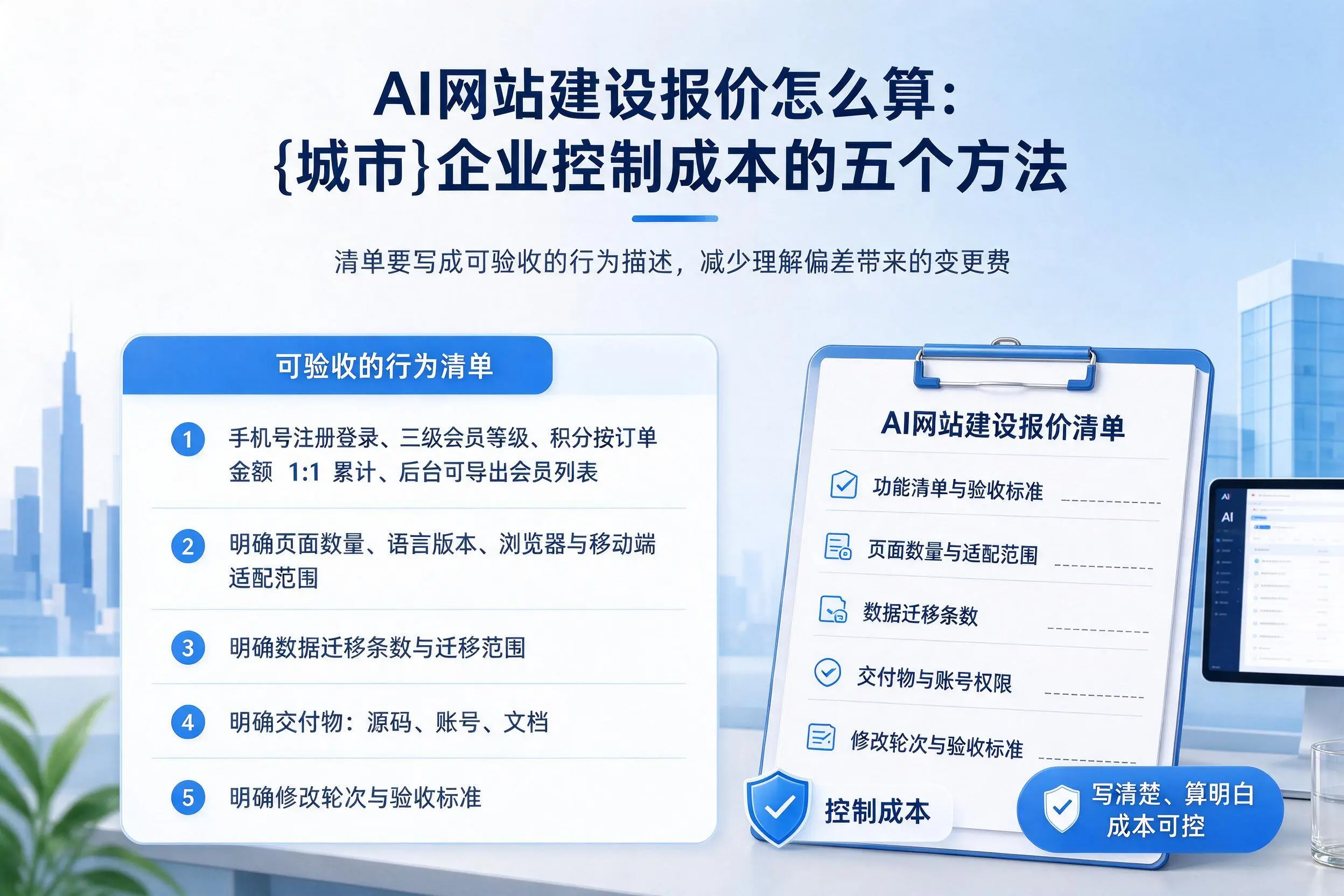 AI网站建设报价怎么算：林芝企业控制成本的五个方法